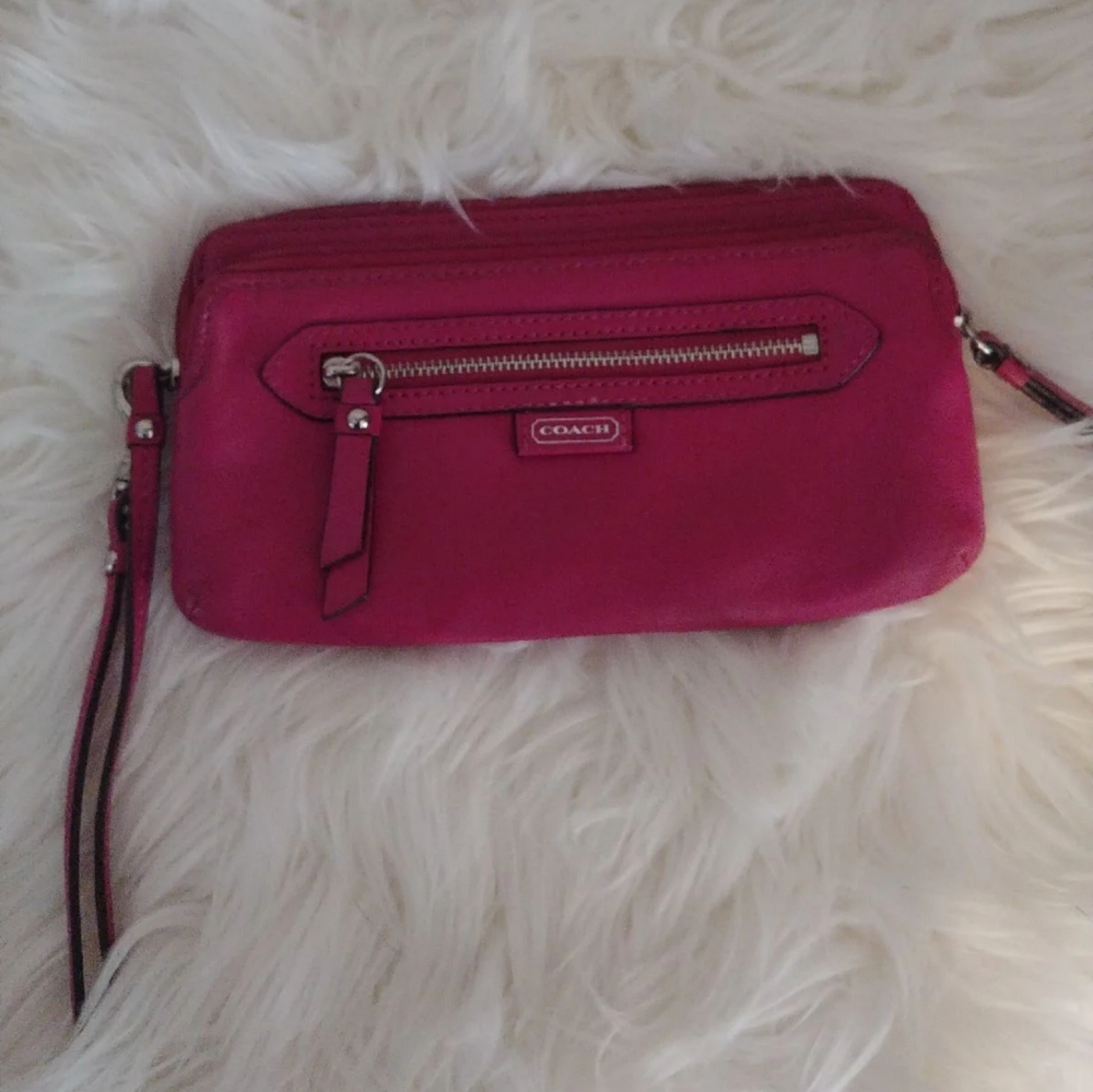 Coach Magenta Wristlet